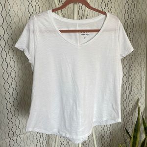 LG Lightweight White V-neck Loft Shirt